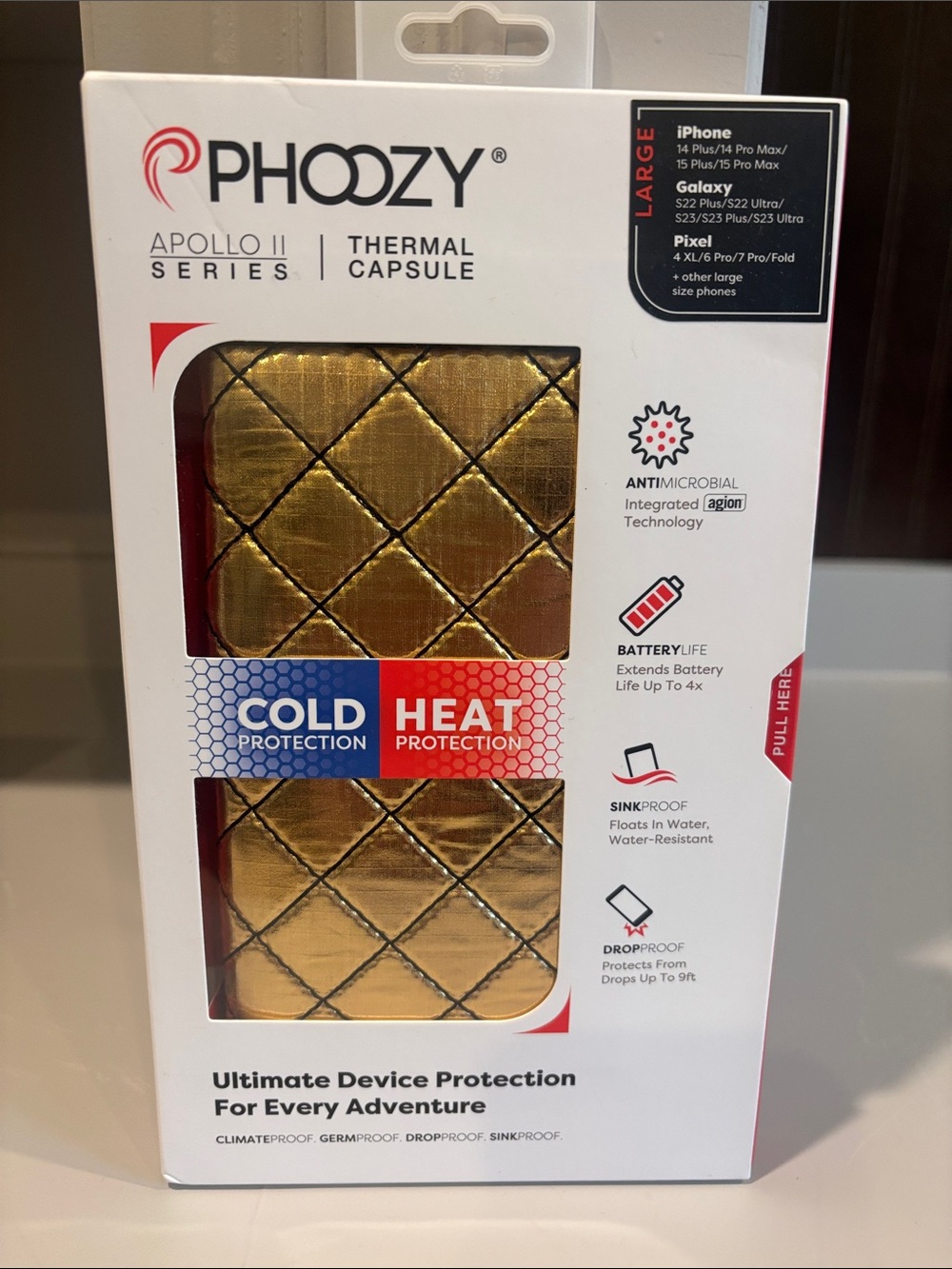 Phoozy Apollo II Series Thermal Capsule ~ Large Gold ~ Cell Phone Case
